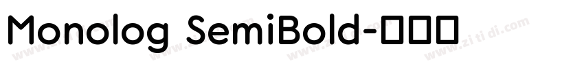Monolog SemiBold字体转换